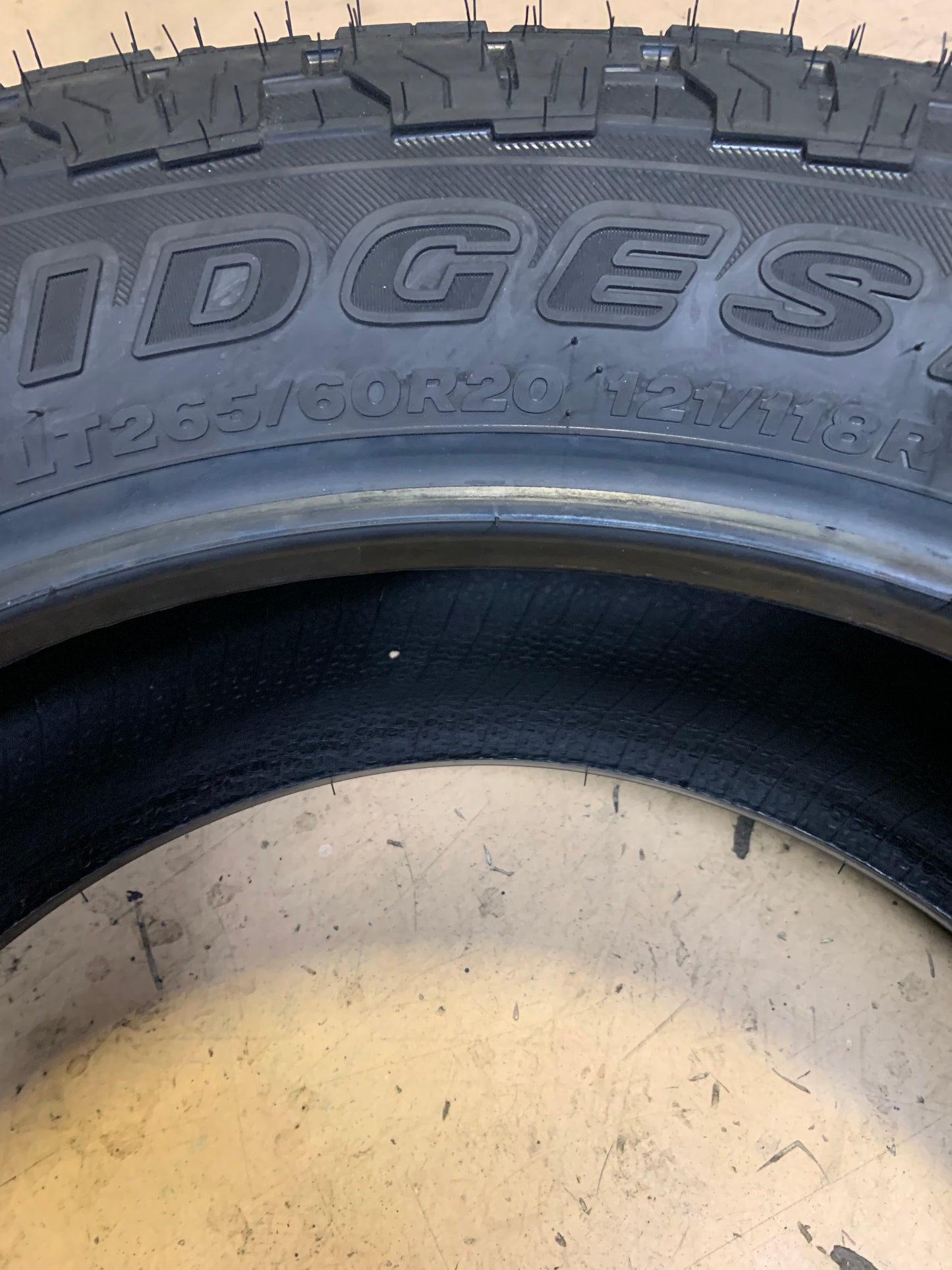 BRIDGESTONE DUELER A/T ASCENT BSW LT 265 60 20 121/118R 10 PLY ALL TERRAIN TIRE 009684