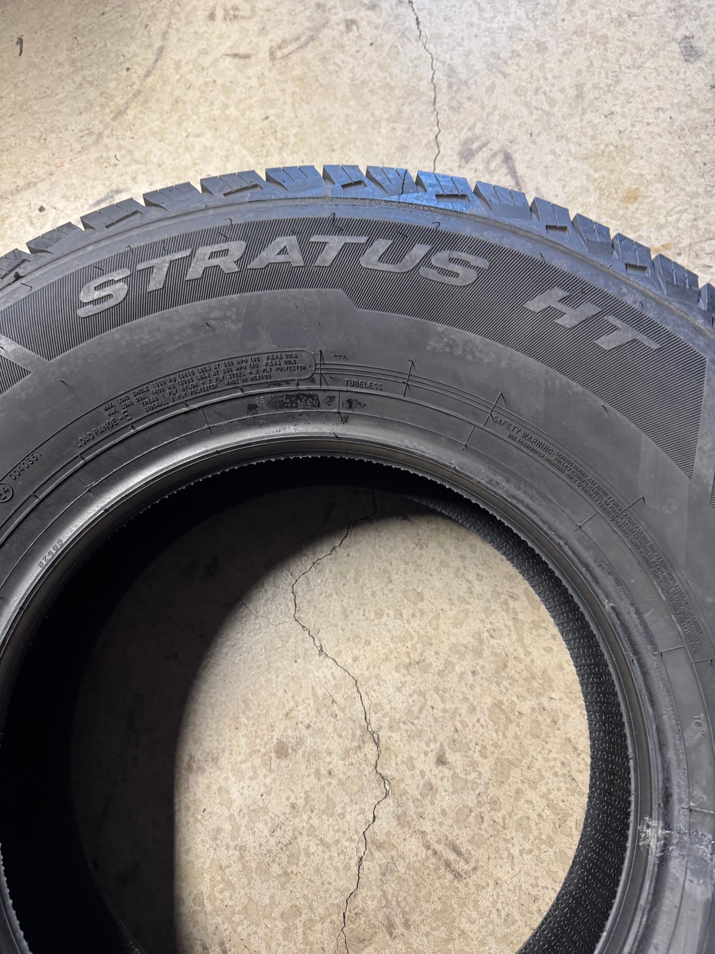 NOS MASTERCRAFT STRATUS HT BSW LT 265 75 16 123/120R 10PLY TIRE 175075002