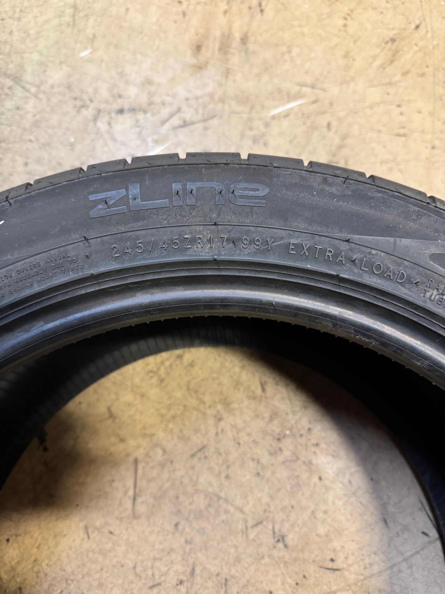 2 NOS NOKIAN ZLINE BSW P 245 45 17 99Y XL UHP SUMMER TIRE T428509