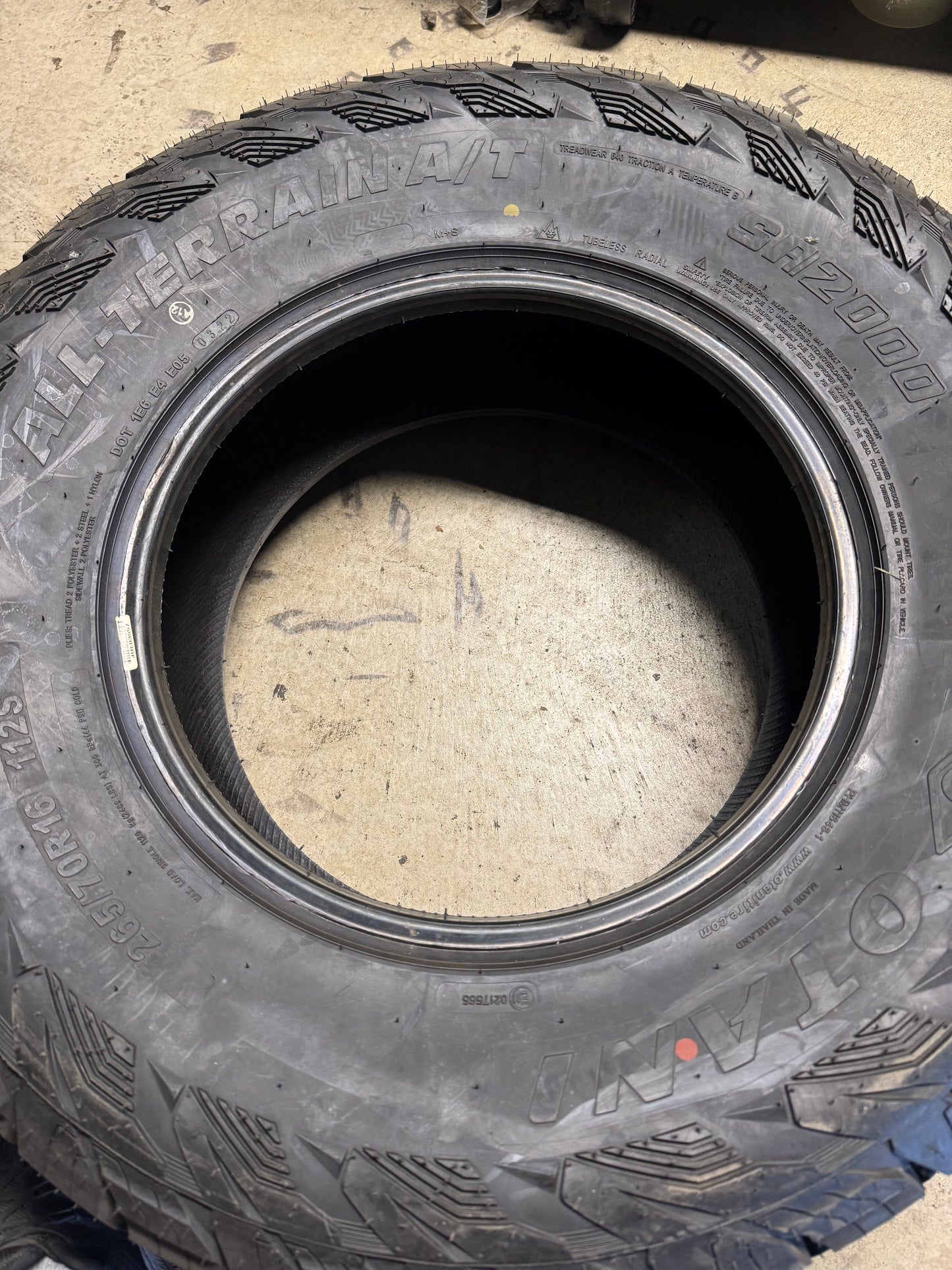 OTANI ALL TERRAIN SA2000 BSW P 265 70 16 112S TIRE S211C