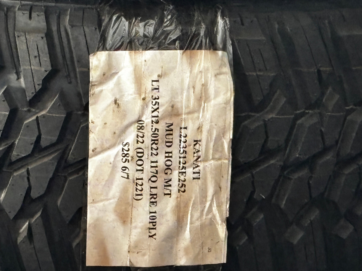 (TODO) KANATI MUD HOG MT LT 35 12.5 22 117Q LRE 10 PLY MUD TERRAIN TIRES