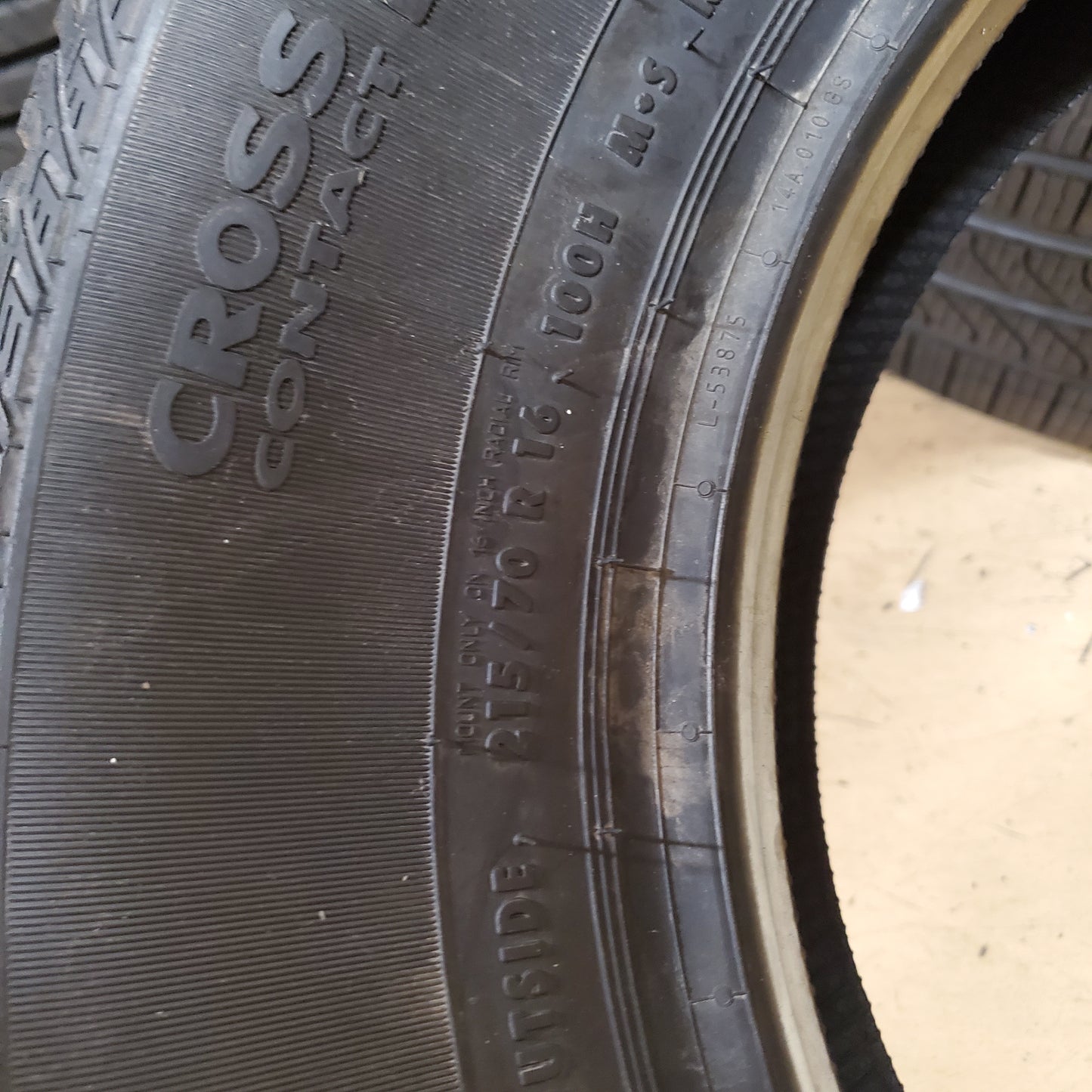2 CONTINENTAL CROSSCONTACT LX SPORT P 215 70 16 100H SL ALL SEASON TIRE 03549210000