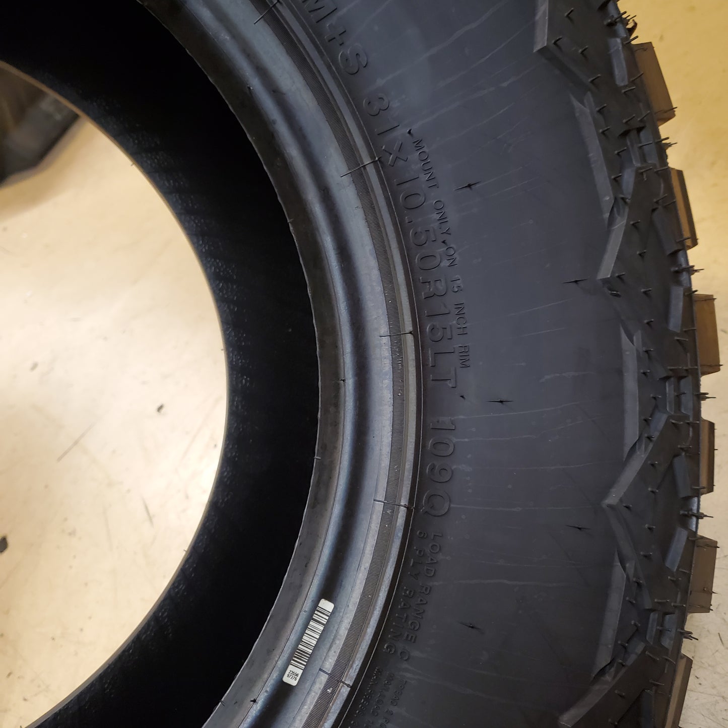 VERCELLI TERRENO M/T BSW LT 31 10.5 15 109Q LRC 6PLY MUD TERRAIN TIRE VC2463