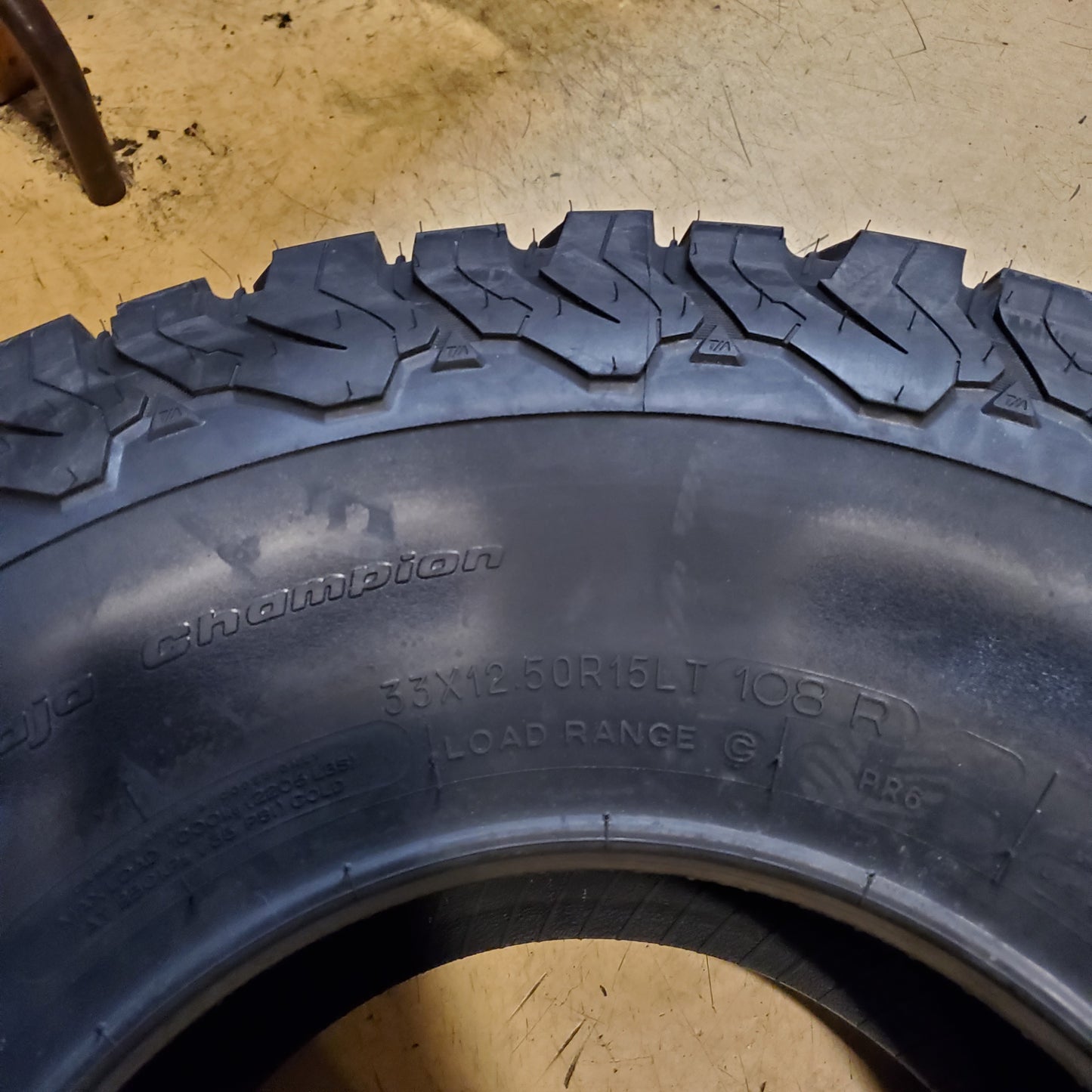 BFGOODRICH ALL-TERRAIN T/A KO2 RWL LT 33 12.5 15 108R 6PLY TIRE 37881