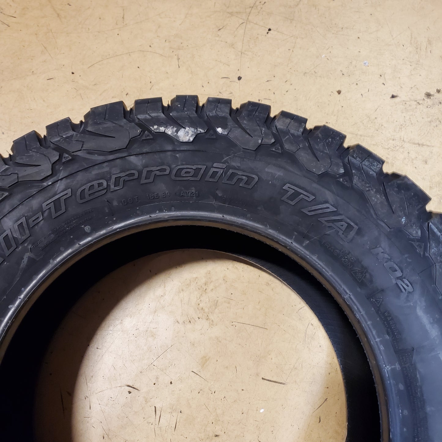 BFGOODRICH ALL-TERRAIN T/A KO2 RWL LT 275 65 18 123/120R 10 PLY TIRE 19463