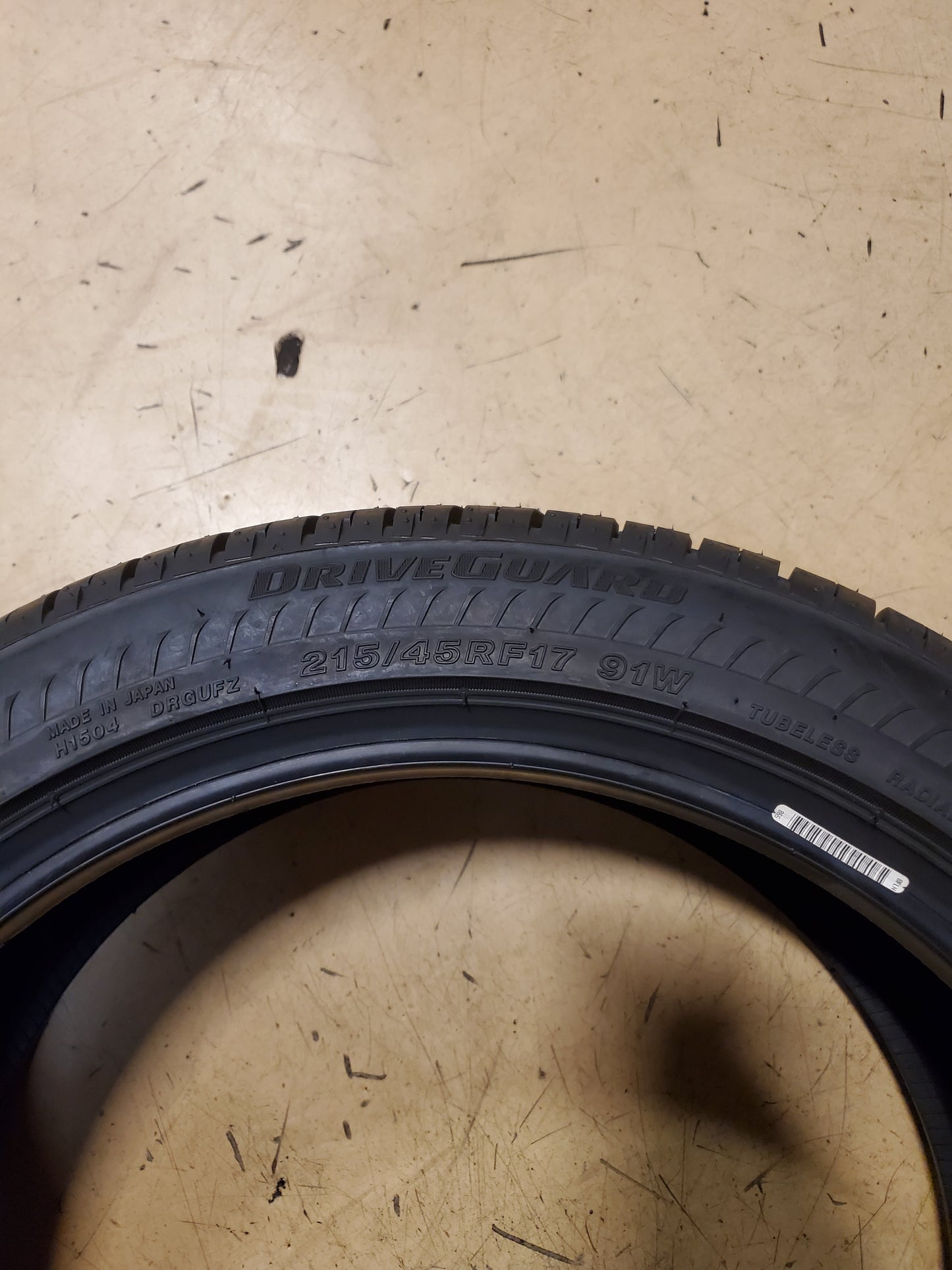 BRIDGESTONE DRIVE GUARD BSW P 215 45 17 91W ALL SEASON TIRE 11646