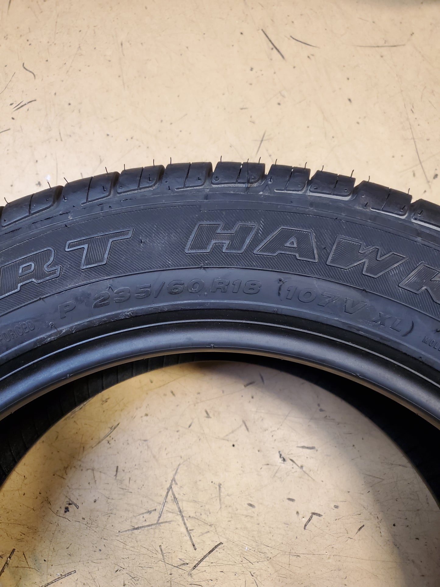 NOS ACHILLES DESERT HAWK H/T BSW BSW P 235 60 18 107V XL HIGHWAY TIRE MAH236018V