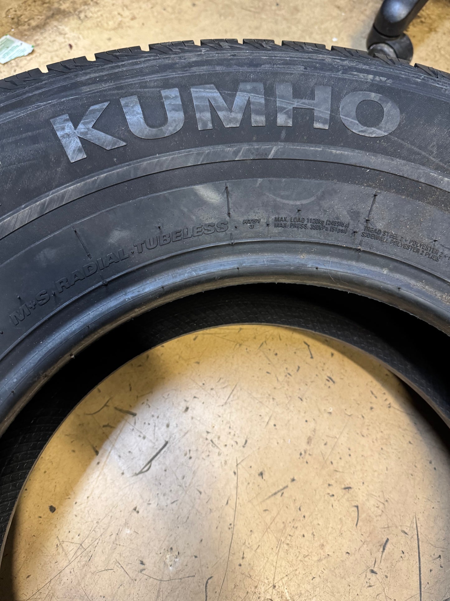 2 NOS KUMHO CRUGEN HT51 BSW P 265 70 16 112T ALL WEATHER TIRE 2181953