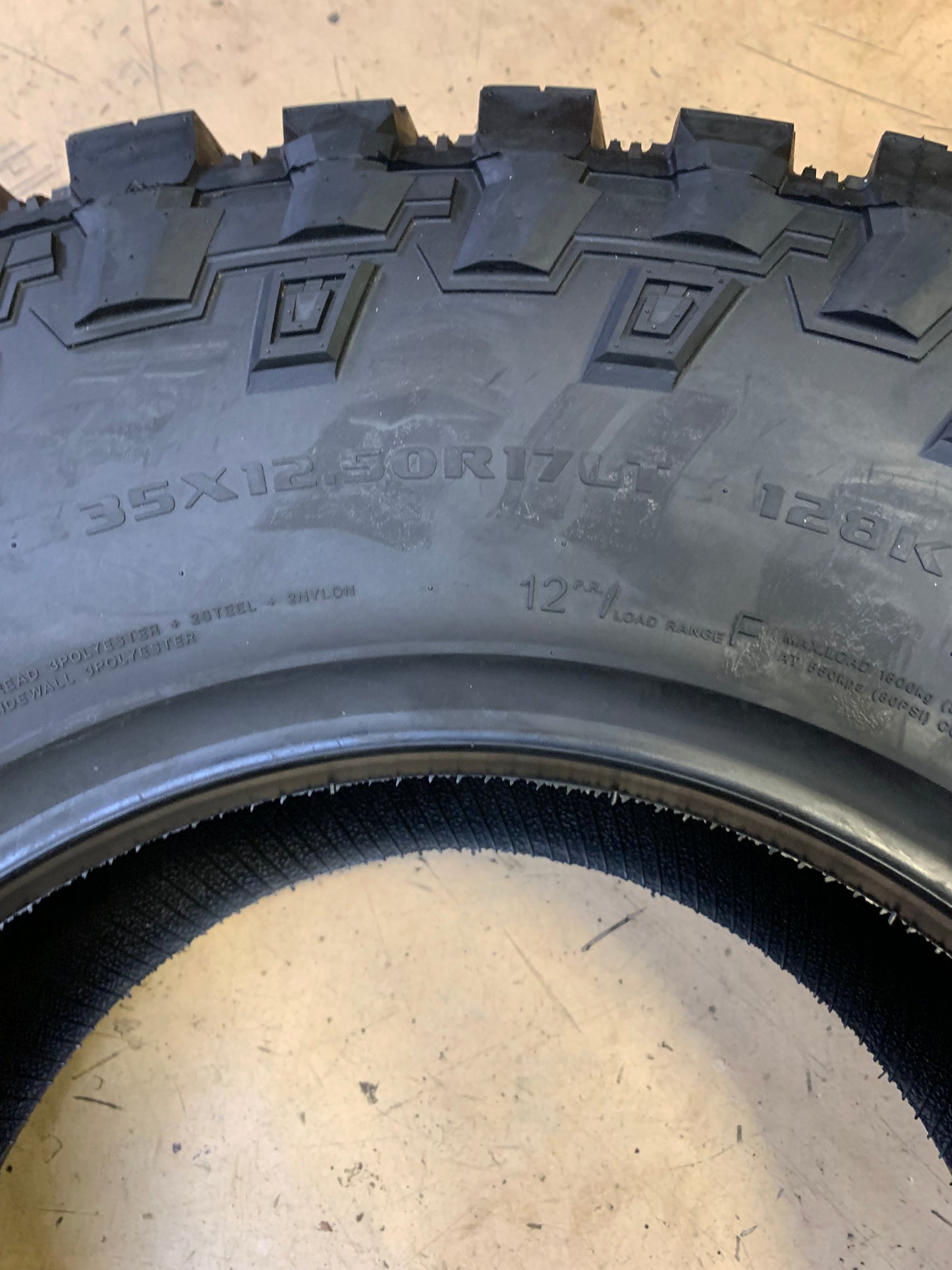 TESCHE RIDGE BLADE X/MT BSW LT 35 12.5 17 128K 12PLY MUD TERRAIN TIRE TC014TT