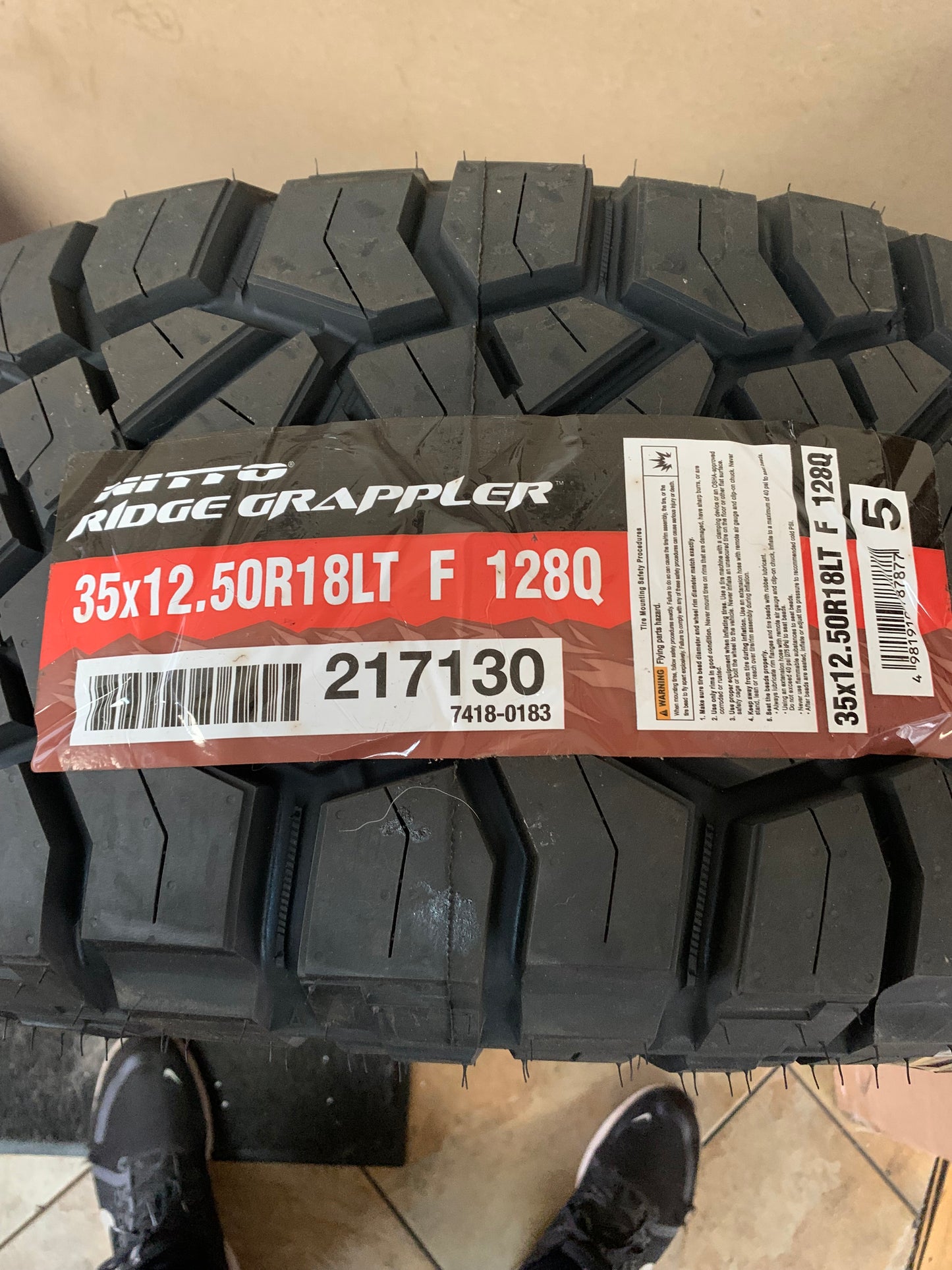 (KSL ONLY) 4 NITTO RIDGE GRAPPLER BSW LT 35 12.5 18 128Q 12PLY ALL TERRAIN TIRE 217130