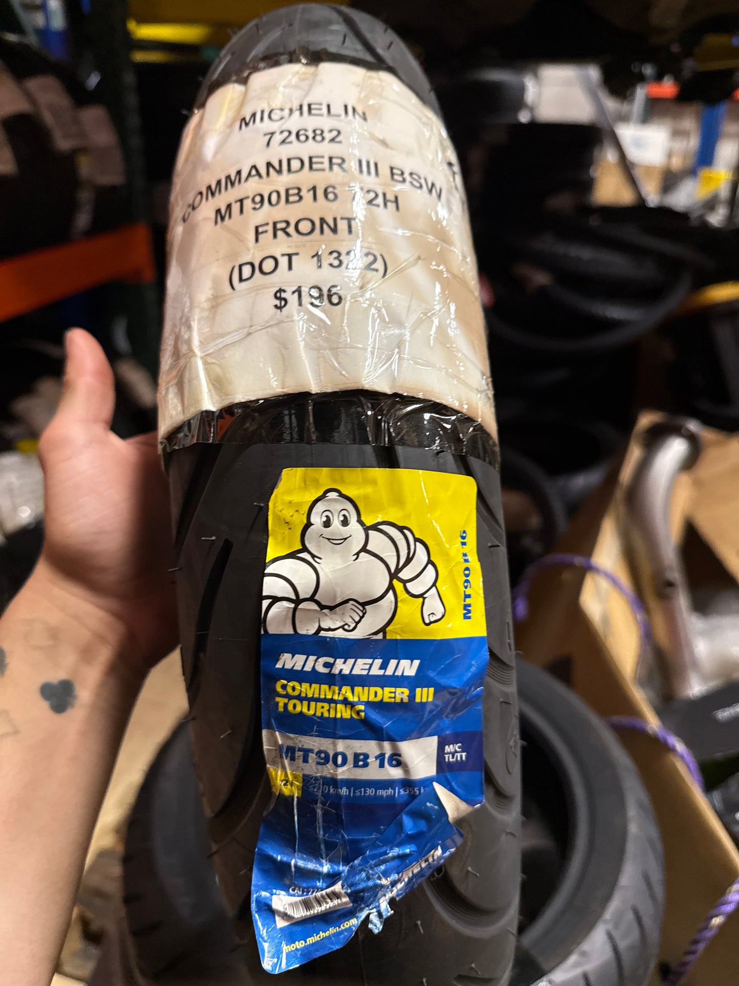 MICHELIN COMMANDER III BSW MT 90 16 72H FRONT MOTORCYCLE TIRE 72682