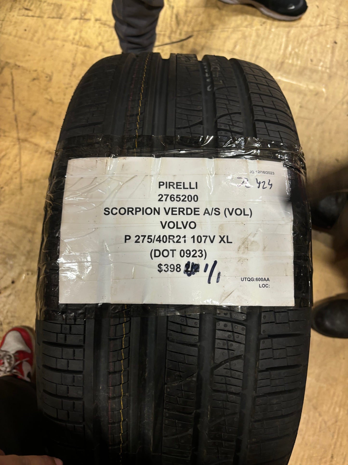 PIRELLI SCORPION VERDE A/S (VOL) VOLVO P 275 40 21 107V XL ALL SEASON TIRE 2765200