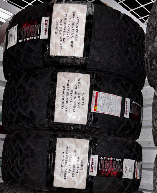 (TODO) VENOM POWER TERRA HUNTER XT LT 286 50 20 119/116S LRE 10 PLY ALL TERRAIN TIRES TVPXT21