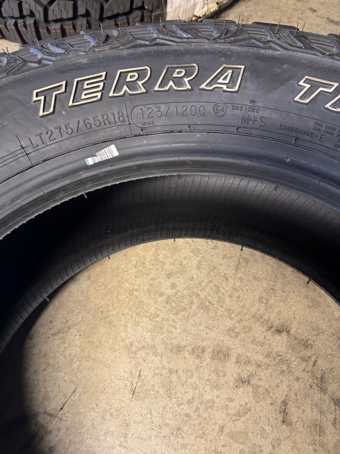 HERCULES TERRA TRAC T/G MAX OWL LT 275 65 18 123/120Q 10PLY RUGGED TERRAIN TIRE 09075