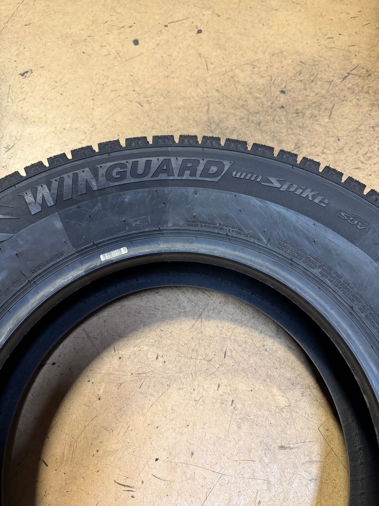 NOS NEXEN WINGAURD WINSPIKE SUV BSW LT 225 75 16 115/112Q 10PLY WINTER TIRE 12807NXK