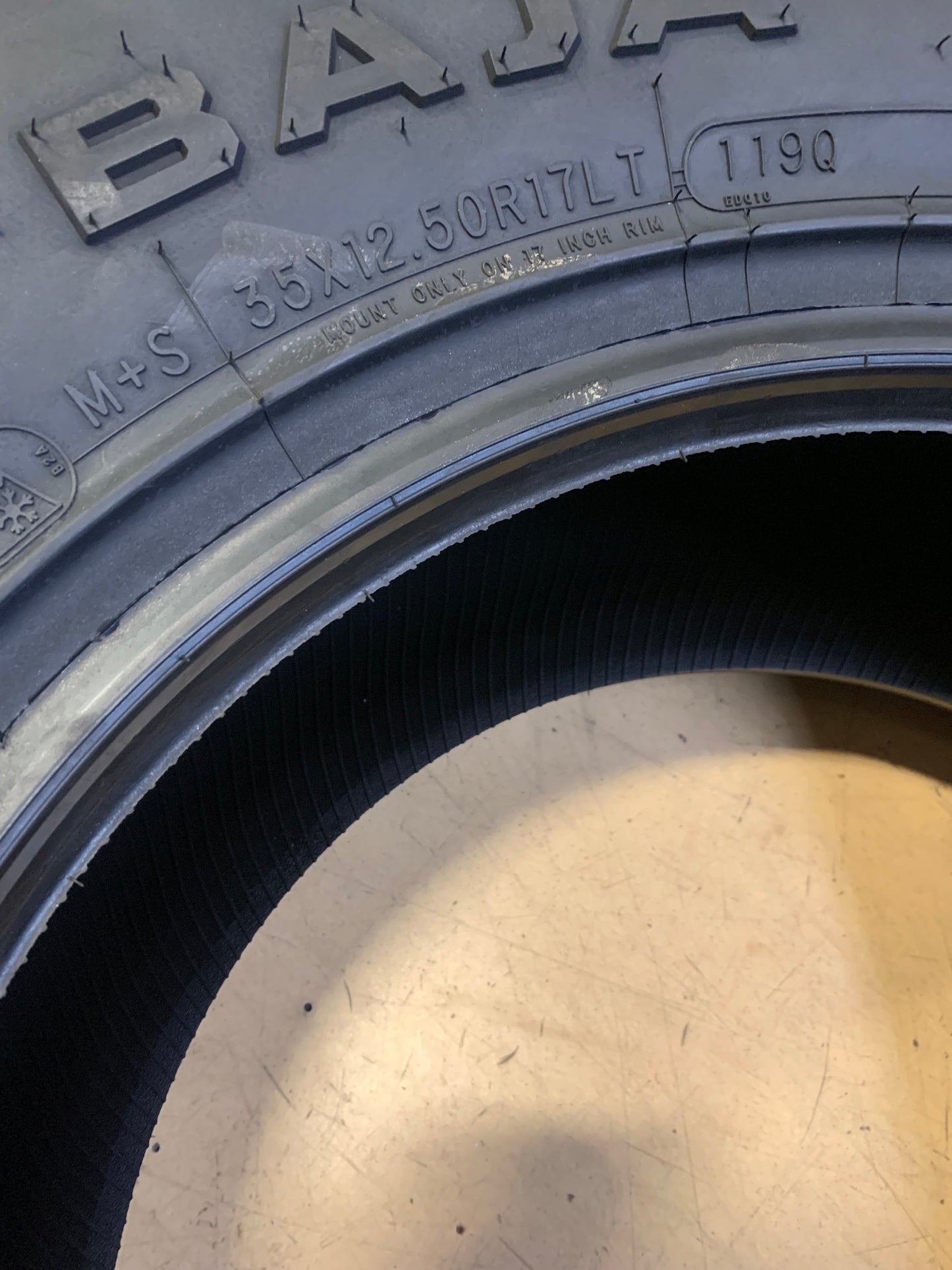 2 MICKEY THOMPSON BAJA BOSS A/T BSW LT 35 12.5 17 119Q LRD 8PLY ALL TERRAIN TIRES 331309001