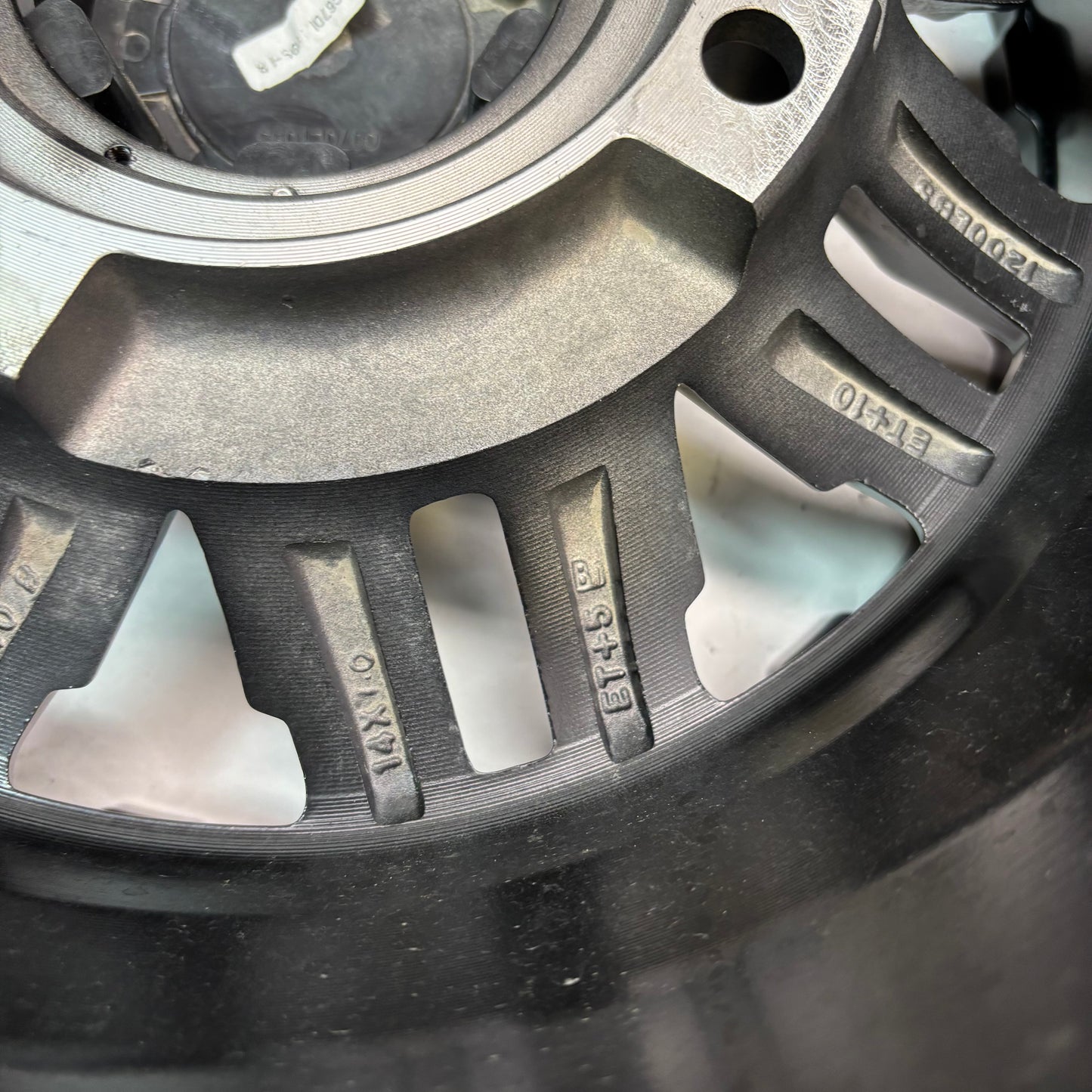 TUSK TETON BEADLOCK ATV/UTV GUN METAL/BLACK WHEELS 14X7 4/156 ET+5