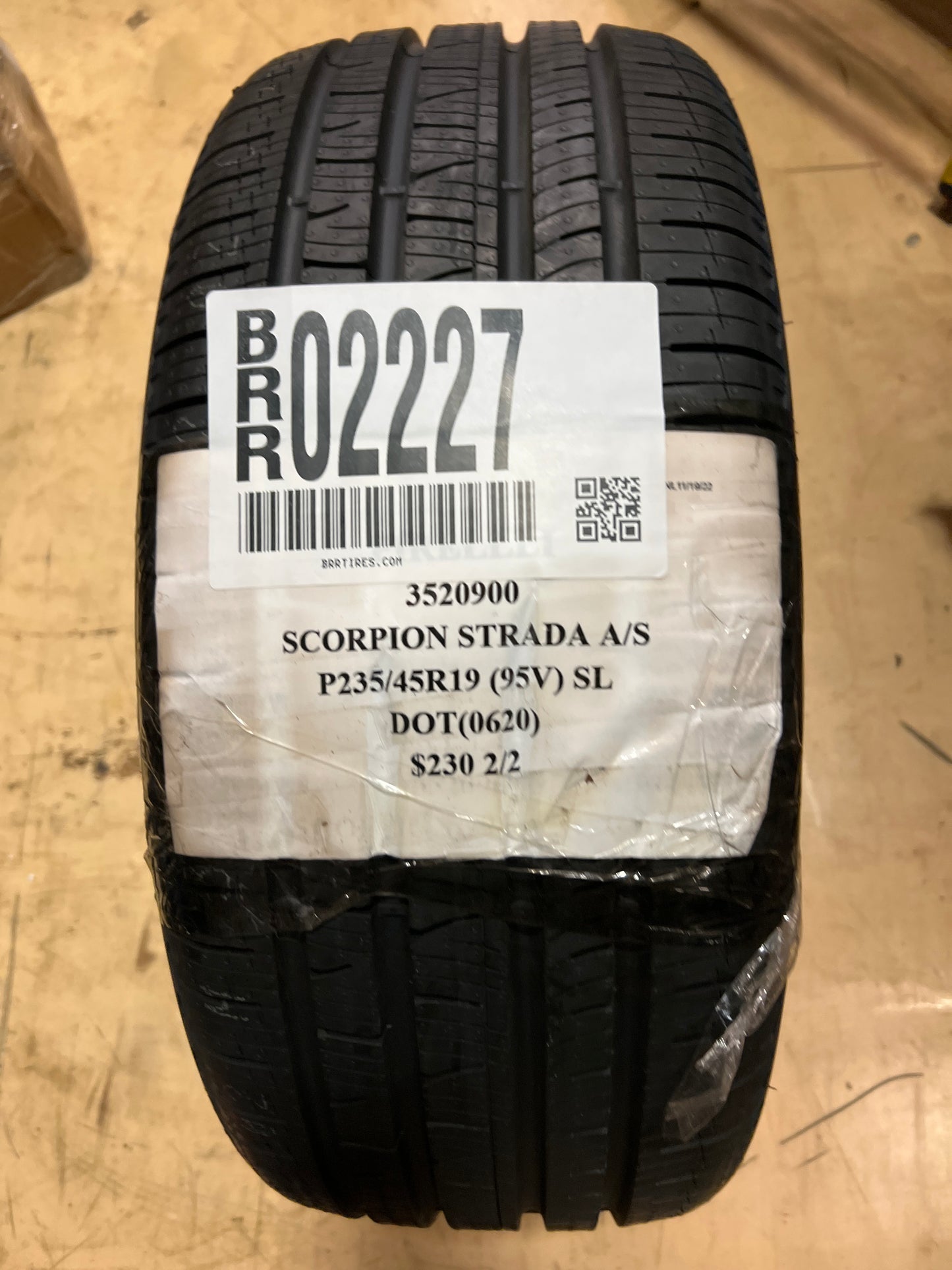2 NEW PIRELLI SCORION STRADA A/S P 235 45 19 95V SL ALL SEASON TIRE 3520900