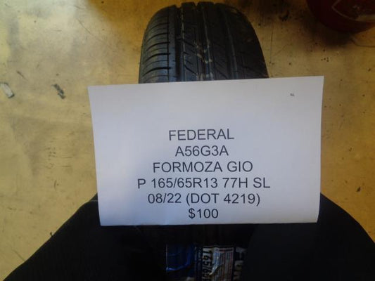 1 NEW TIRE FEDERAL FORMOZA GIO 165 65 13 77H SL A56G3A