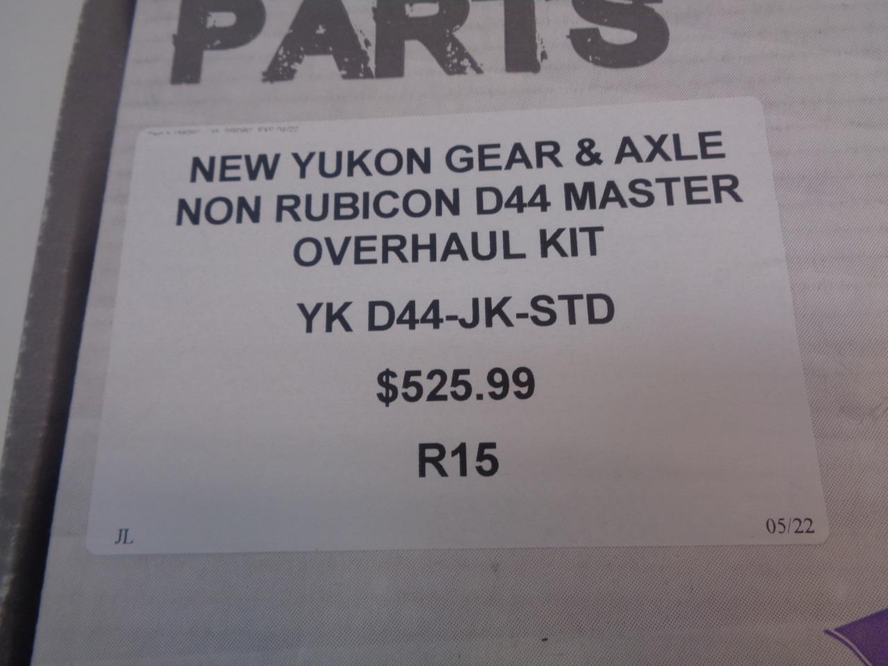 NEW YUKON GEAR & AXLE NON RUBICON D44 MASTER OVERHAUL KIT YK D44-JK-STD R15