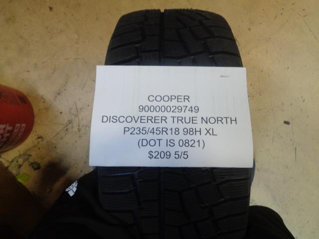 COOPER DISCOVERER TRUE NORTH P 235 45 18 98H XL SNOW WINTER TIRE 90000029749 AQ4