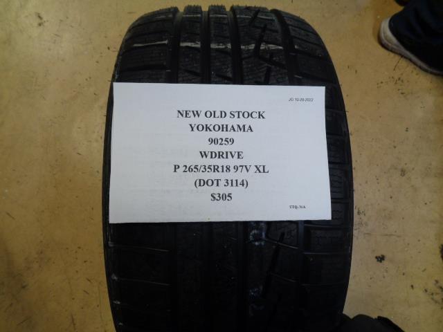 1 NOS YOKOHAMA WDRIVE 265 35 18 97V XL TIRE 90259
