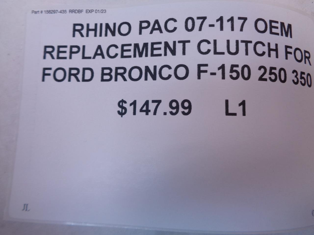 RHINO PAC 07-117 OEM REPLACMENT CLUTCH FOR FORD BRONCO F-150 250 350 L1