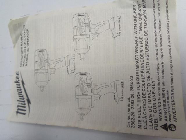 USED MILWAUKEE M18 FUEL HIGH-TORQUE IMPACT WRENCH 1/2 DRIVE 2863-22 BSR35