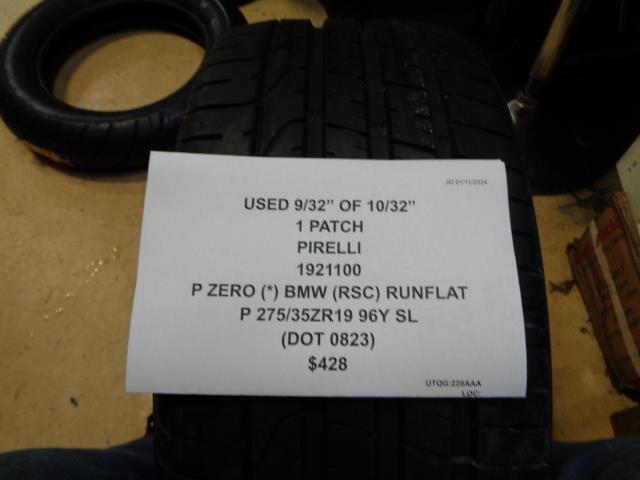 USED PIRELLI P ZERO (*) BMW RUNFLAT P 275 35 19 96Y SL TIRE 1921100 CQ1