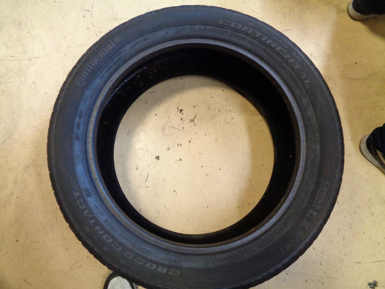 1 USED CONTINENTAL CROSSCONTACT LX SPORT MERCEDES 265 45 20 108H TIRE 3549170000