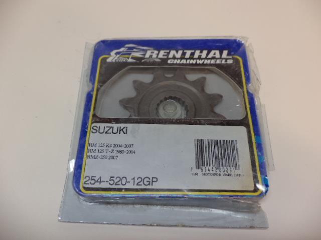 1 NEW RENTHAL CHAINWHEELS STEEL 12 TOOTH FRONT SPROCKET 254-520-12GP R16