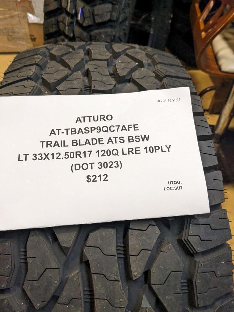 2 ATTURO TRAIL BLADE ATS BSW LT 33 12.5 17 120Q LRE 10PLY TIRE TBASP9QC7AFE CQ2