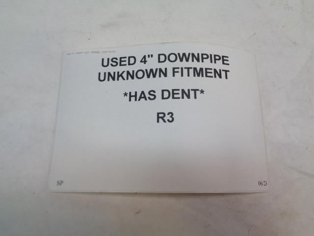 USED 4" DOWNPIPE UNKNOWN FITMENT *HAS DENT* R3