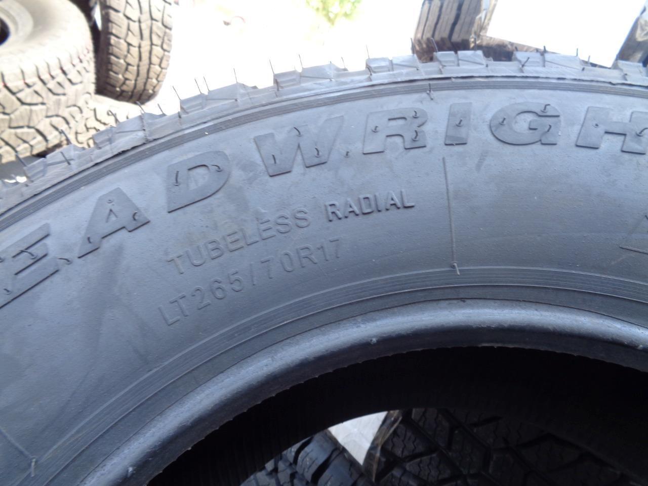 1 TREADWRIGHT DIRT LORD AT LT 265 70 17 123S LRE 10PLY DL2617E SU16