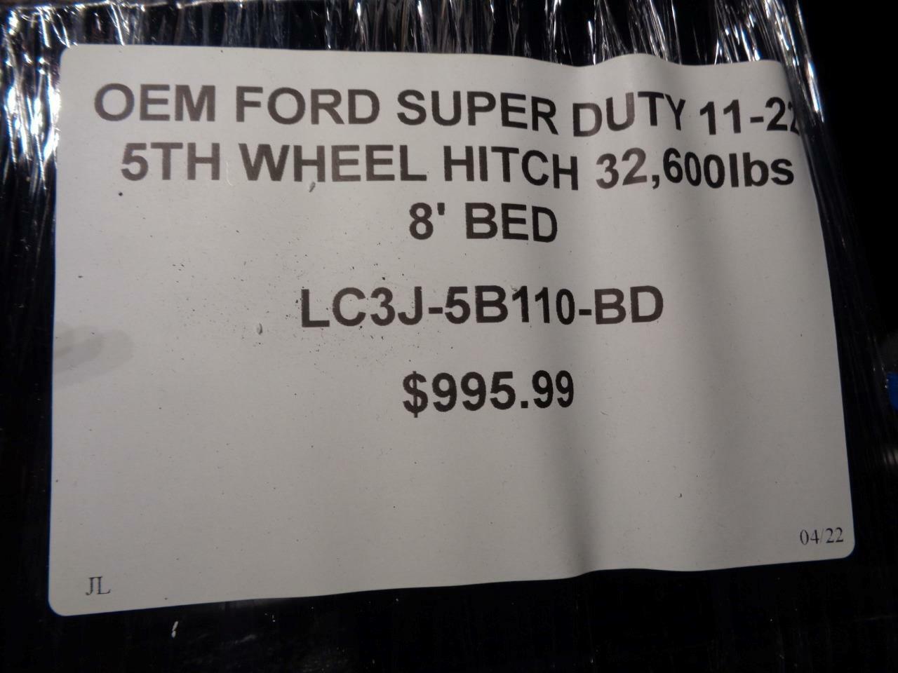 NEW OEM FORD SUPER DUTY Yr 11-22 5th WHEEL HITCH 8' BED 32,600lbs LC3J5B110BD R8