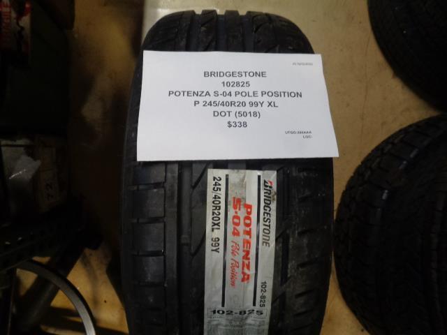 2 BRIDGESTONE POTENZA S-04 POLE POSITION P 245 40 20 99Y XL 102825 TIRES BQ1