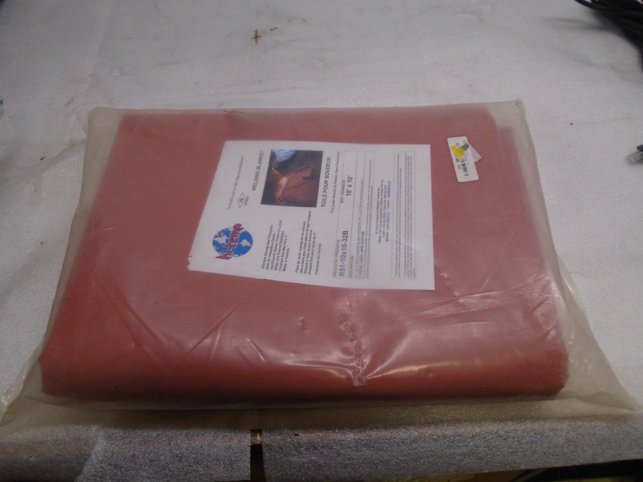 NEW RED Hi-Temp R51 Welding Blanket 10'x10' Silicone Impregnated Fiberglass R30