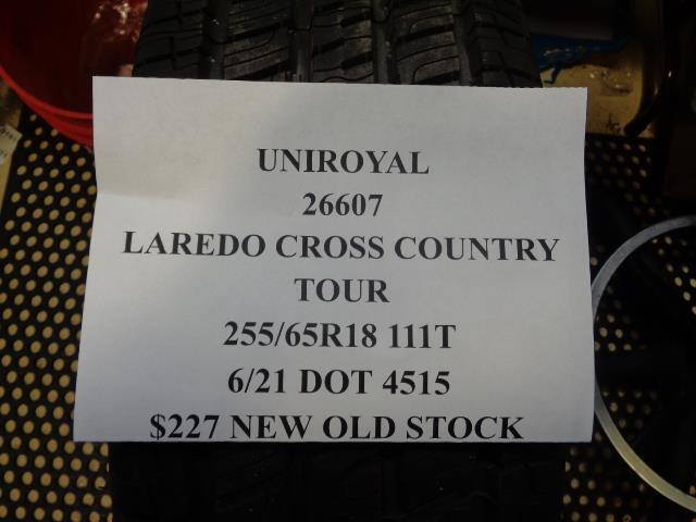 1 NOS UNIROYAL LAREDO CROSS COUNTRY TOUR  255 65 18 111T TIRE 26607 Q1