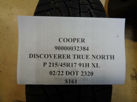 1 New Tire COOPER Discoverer True North 215 45 17 91H XL 90000032384