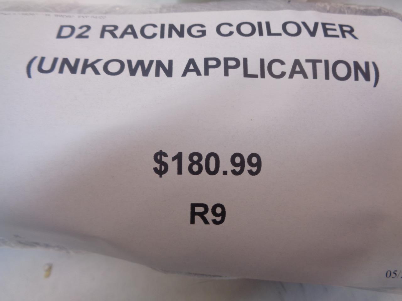 UNKOWN APPLICATION D2 COILOVER NOPN R9