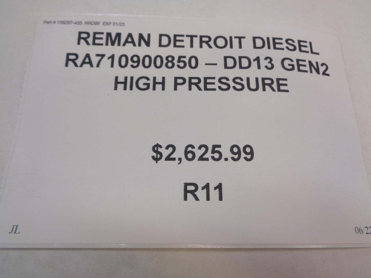 REMAN DETROIT DIESEL RA710900850 - DD13 GEN2 HIGH PRESSURE R11