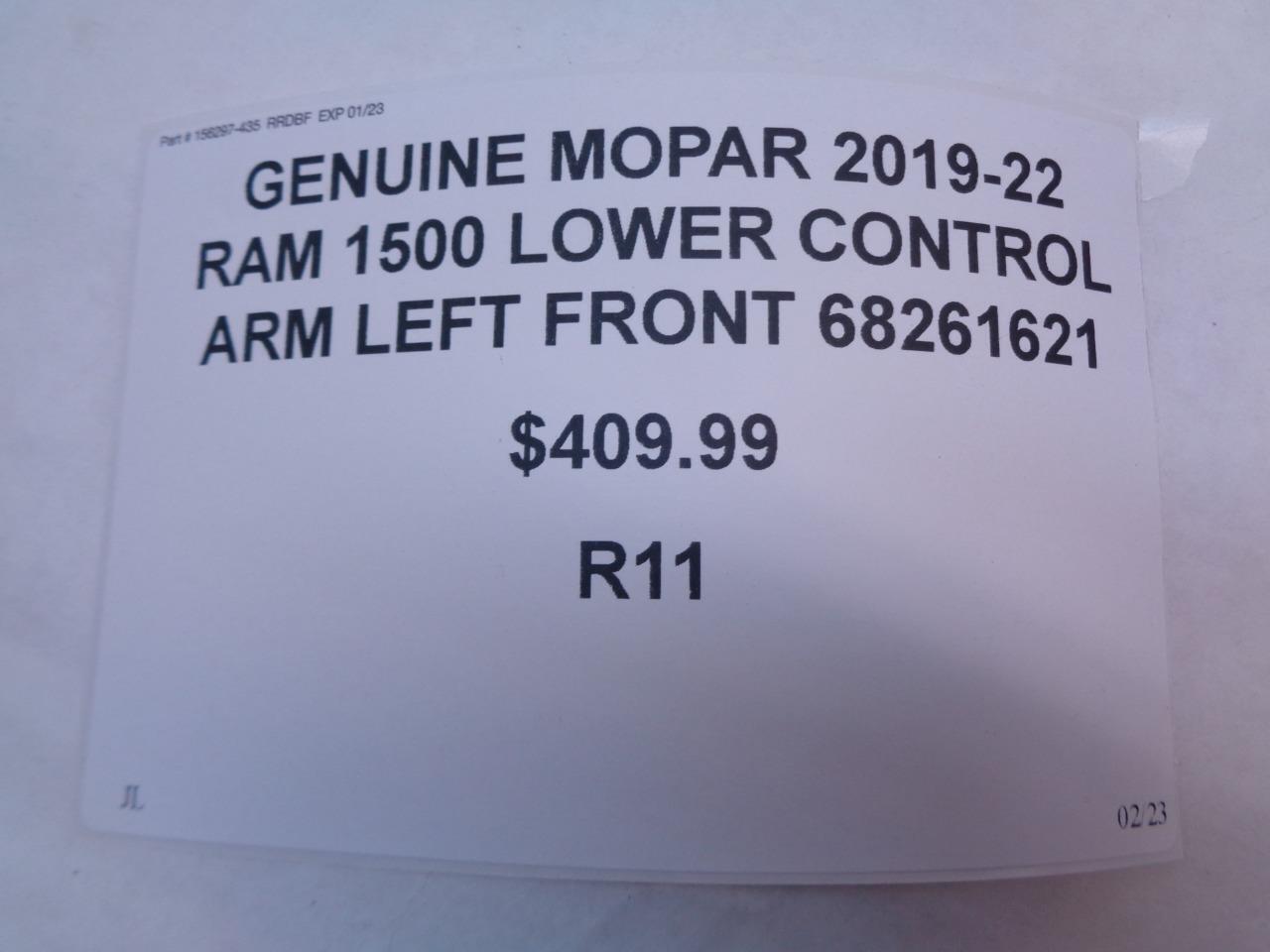 GENUINE MOPAR 2019-22 RAM 1500 LOWER CONTROL ARM LEFT FRONT 68261621 R11