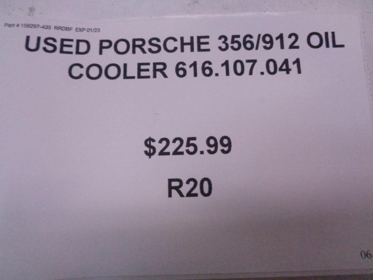 USED PORSCHE 356/912 OIL COOLER 616.107.041 R20T2