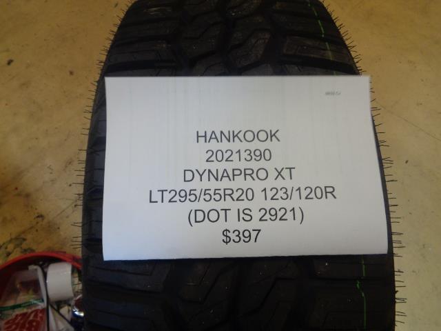 HANKOOK DYNAPRO XT LT 295 55 20 123/120R LRE 10PLY TIRE 2021390 AQ4