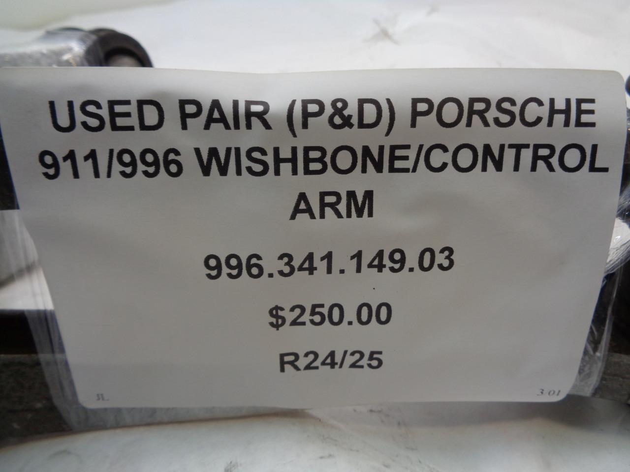 Pair (RIGHT/LEFT) Porsche 911/996 Wishbone/Control Arms 996.341.149.03 R21T5