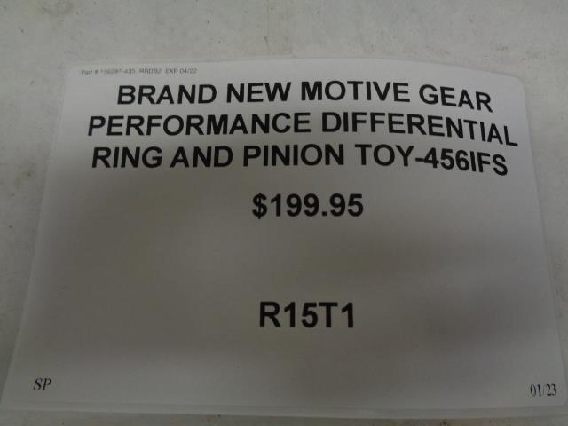 BRAND NEW MOTIVE GEAR PERFORMANCE DIFFERENTIAL RING AND PINION TOY-456IFS R15T1