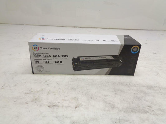 1 REMAN LD PRODUCTS BLACK TONER CARTRIDGE FOR HP 125A 128A & CANON 116, 131 SR