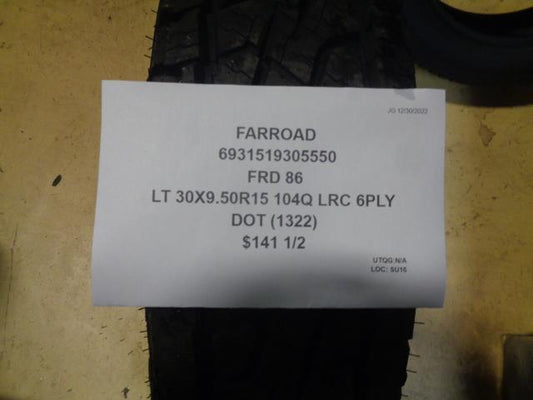 2 FARROAD FRD 86 LT 30 9.5 15 104Q LRC 6PLY TIRES 6931519305550