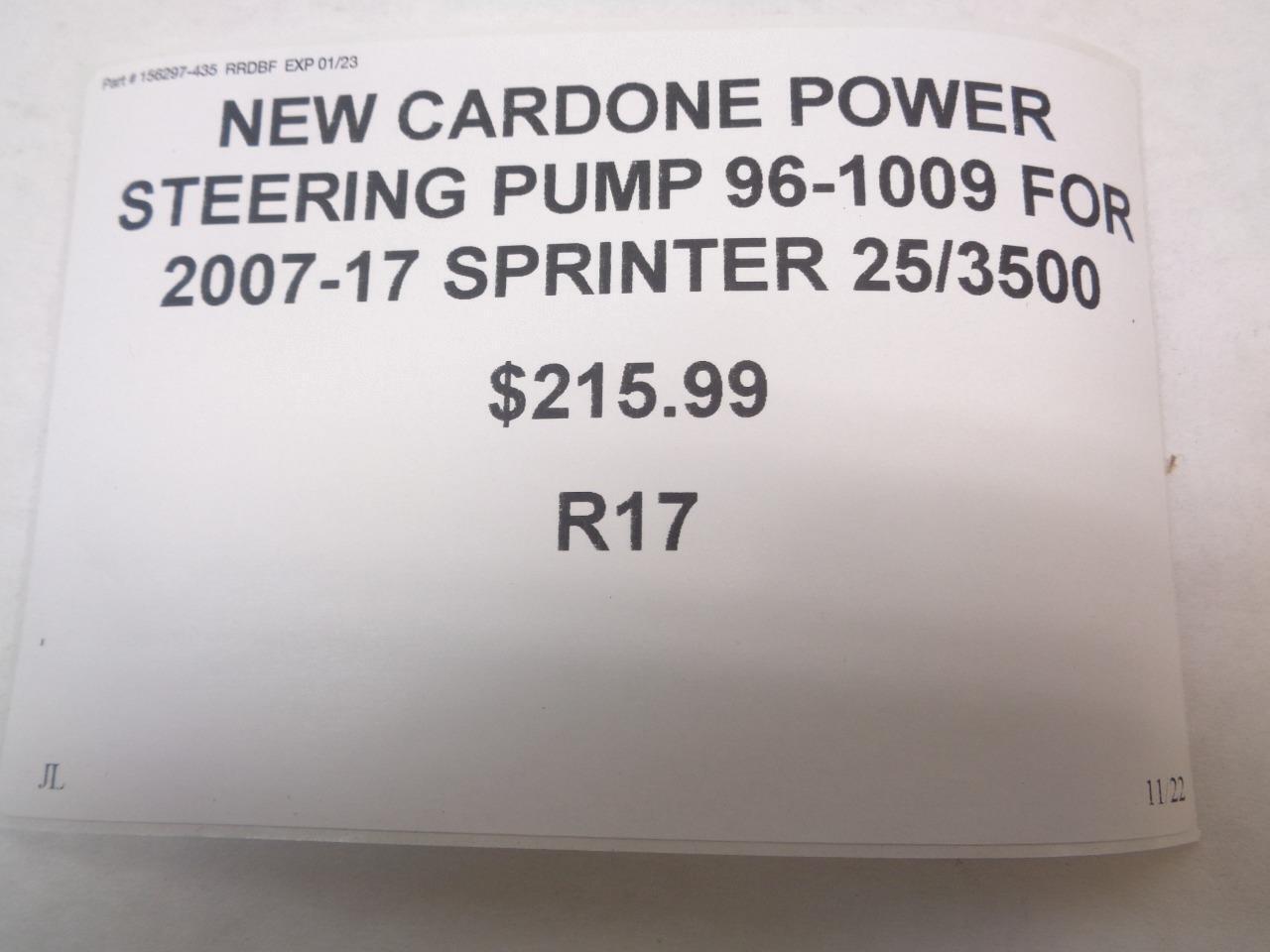 CARDONE POWER STEERING PUMP 96-1009 FOR 2007-17 SPRINTER 25/3500 R17