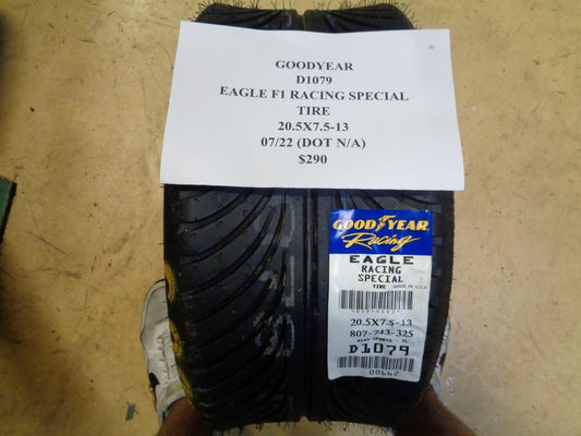 1 NEW TIRE GOODYEAR EAGLE F1 RACING SPECIAL TIRE 20.5 7.5 13 D1079